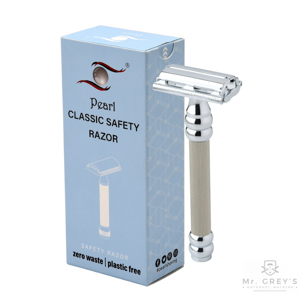 Станок для бритья Т-образный Pearl SBF-11 Silver Twist Butterfly Станок для бритья Т-образный Pearl SBF-11 Silver Twist Butterfly