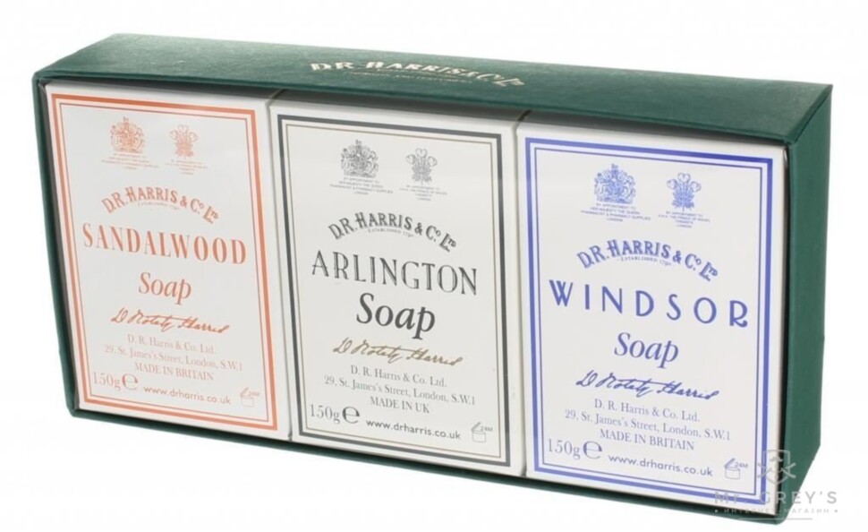 Набор мыла D R Harris Bath Soap Trio - Arlington, Windsor and Sandalwood