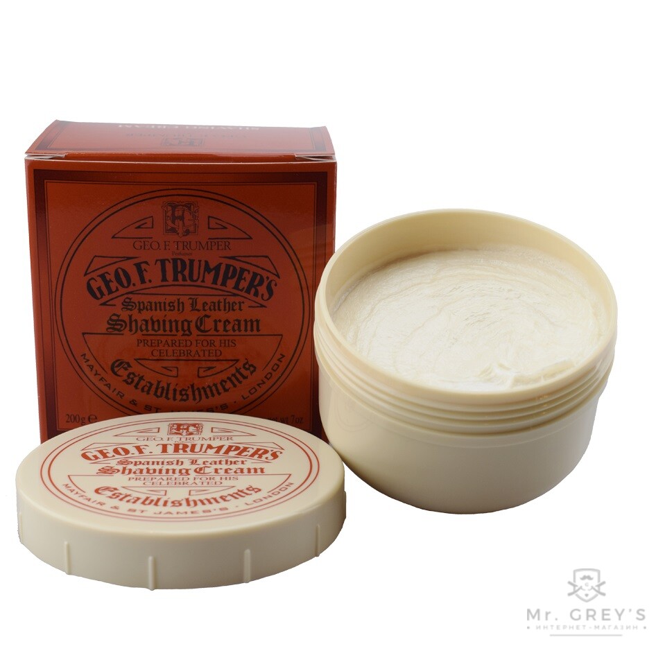 Крем для бритья Geo F Trumper Spanish Leather Soft Shaving Cream Bowl 200g