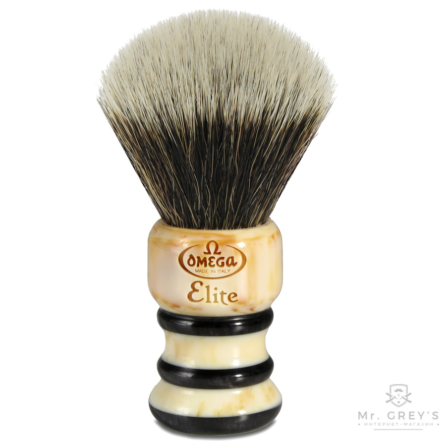 Помазок для бритья Omega MB1922 Elite Fiber Shaving Brush Vintage Edition