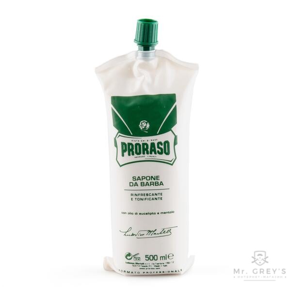 Крем для гоління з ментолом і евкаліптом PRORASO 500ml Barber size Крем для гоління з ментолом і евкаліптом PRORASO 500ml Barber size