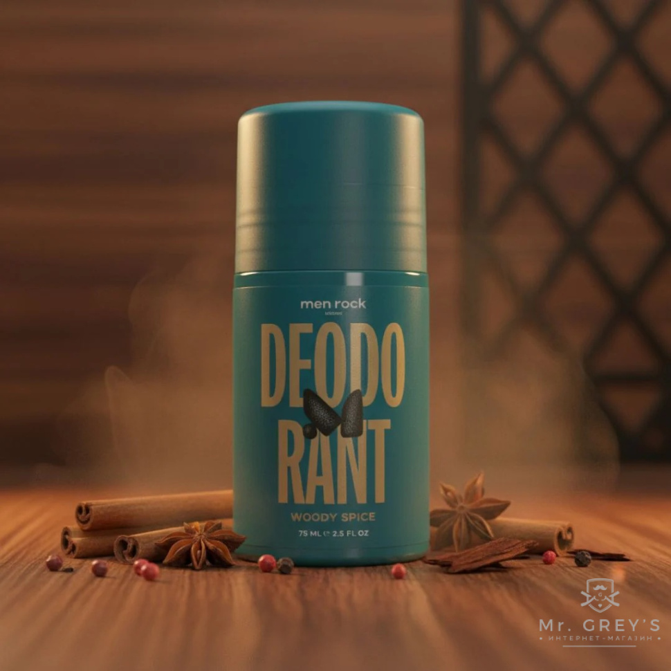 Дезодорант-антиперспирант Men Rock Woody Spice Deodorant Roll-On 75ml Дезодорант-антиперспирант Men Rock Woody Spice Deodorant Roll-On 75ml