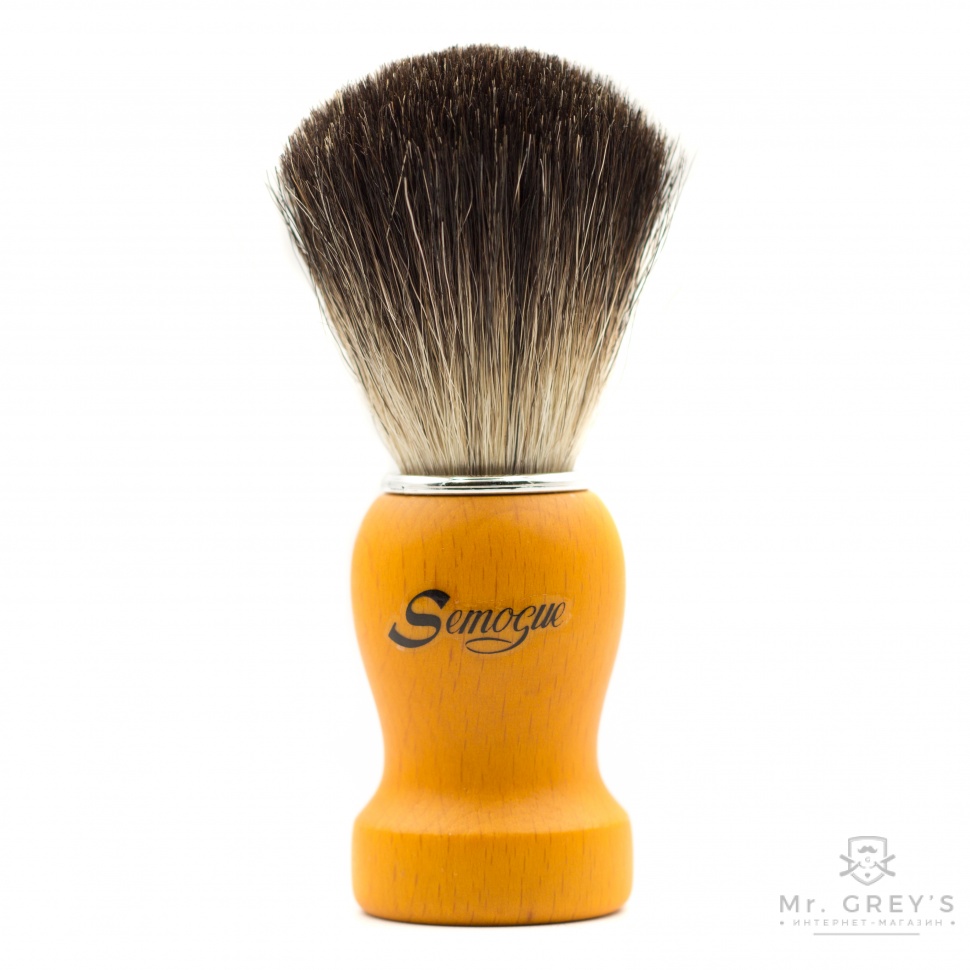 Помазок для бритья Semogue Pharos-C3 Pure Black Horse Yellow