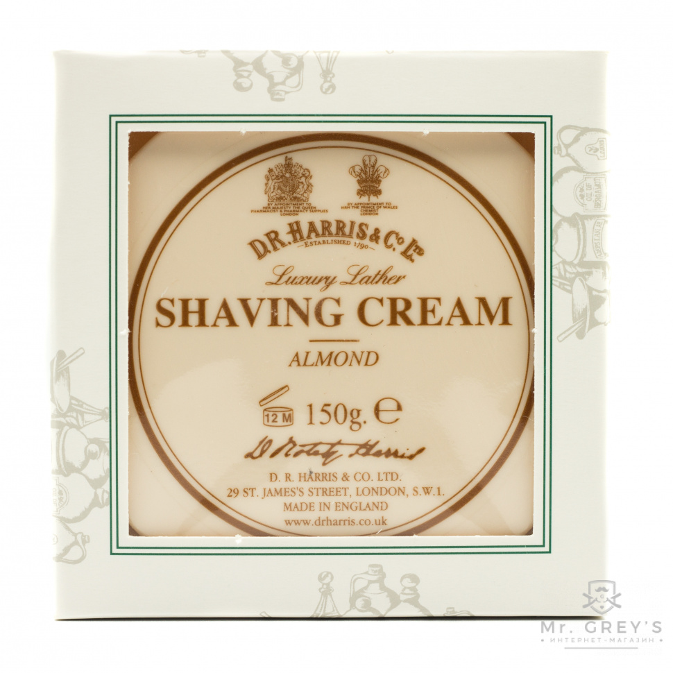 Крем для бритья ALMOND D R Harris 150g