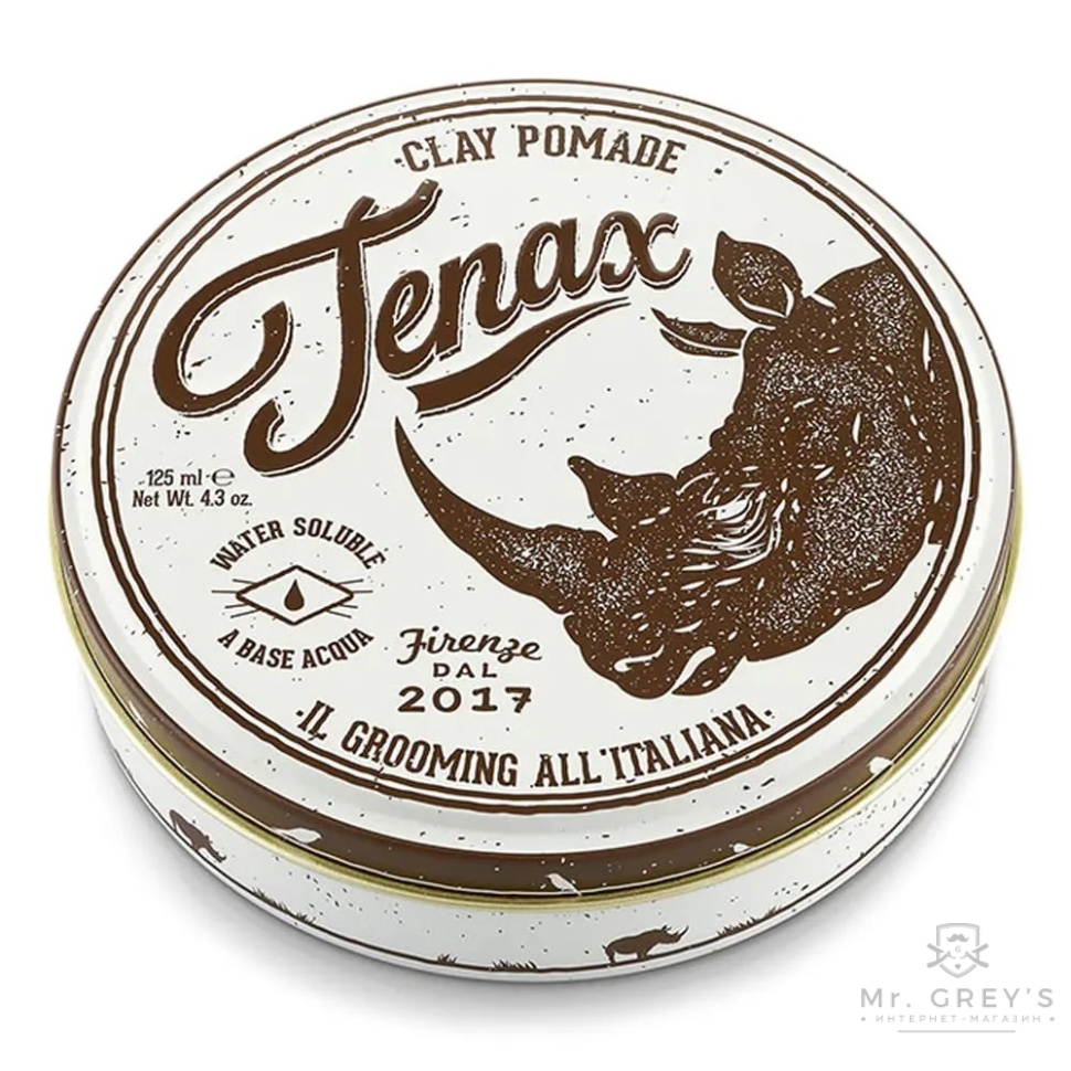 Глина для укладки волос Tenax Hair Wax Clay Pomade 125ml
