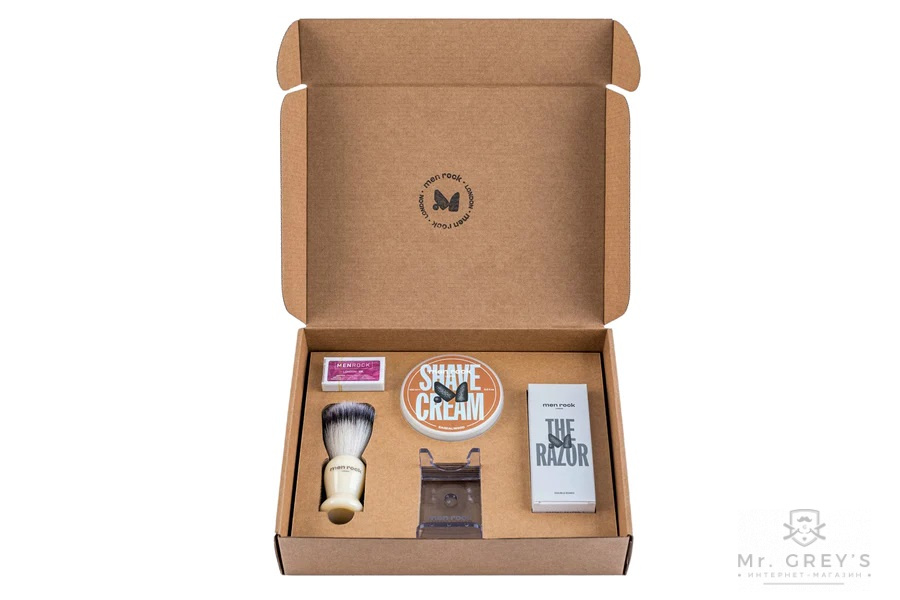 Подарочный набор Men Rock Double Edge Razor Ultimate Shaving Gift Set Sandalwood Подарочный набор Men Rock Double Edge Razor Ultimate Shaving Gift Set Sandalwood