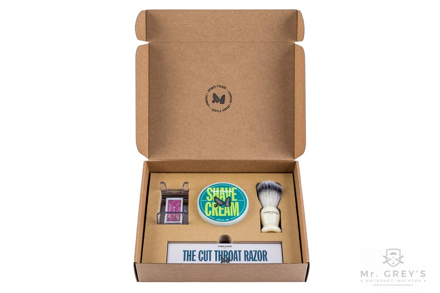 Подарочный набор Men Rock Cut Throat Razor Ultimate Shaving Gift Set Sicilian Lime Подарочный набор Men Rock Cut Throat Razor Ultimate Shaving Gift Set Sicilian Lime