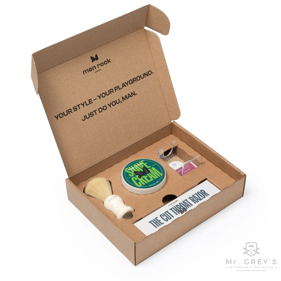 Подарочный набор Men Rock Cut Throat Razor Ultimate Shaving Gift Set Sicilian Lime Подарочный набор Men Rock Cut Throat Razor Ultimate Shaving Gift Set Sicilian Lime