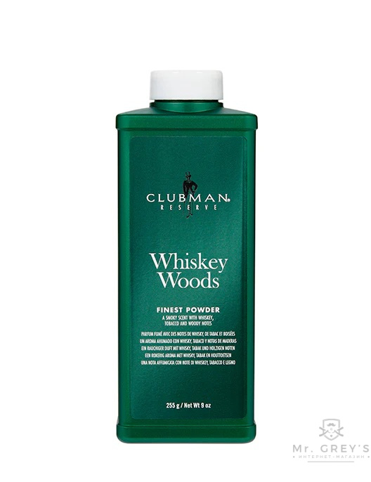 Тальк универсальный Clubman Pinaud Whiskey Woods Finest Powder 225g