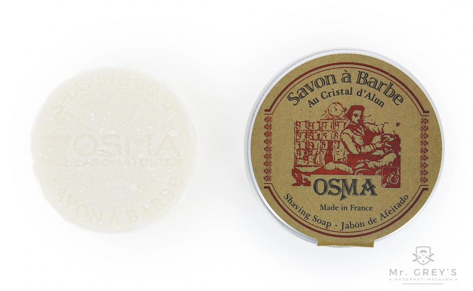 Мило для гоління Osma Shaving Soap with Alum 100g