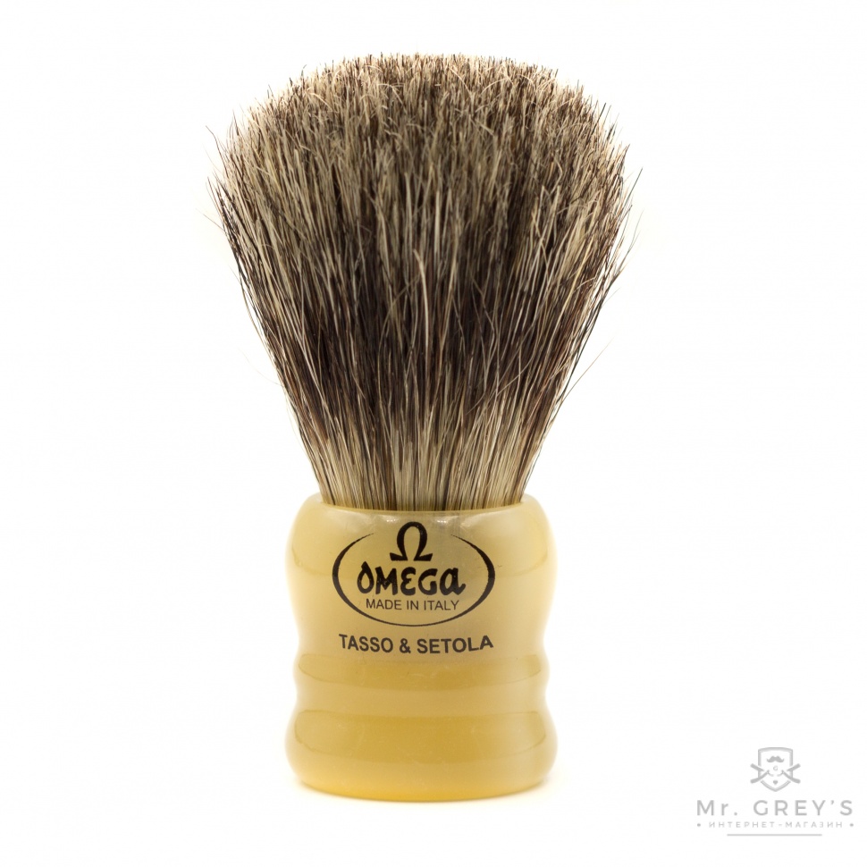 Помазок для гоління Omega 11047 Badger / Bristle Shaving Brush
