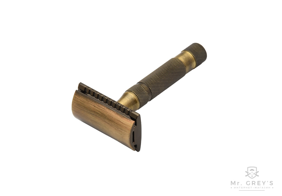 Станок для бритья Т-образный Pearl SSH-05 Antique Brass Closed Comb Станок для бритья Т-образный Pearl SSH-05 Antique Brass Closed Comb