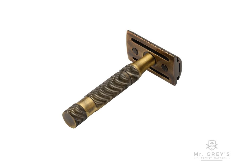 Станок для бритья Т-образный Pearl SSH-05 Antique Brass Closed Comb Станок для бритья Т-образный Pearl SSH-05 Antique Brass Closed Comb