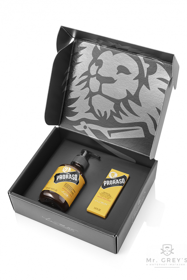 Набір по догляду за бородою Proraso Duo Wood & Spice Beard Oil & Beard Wash