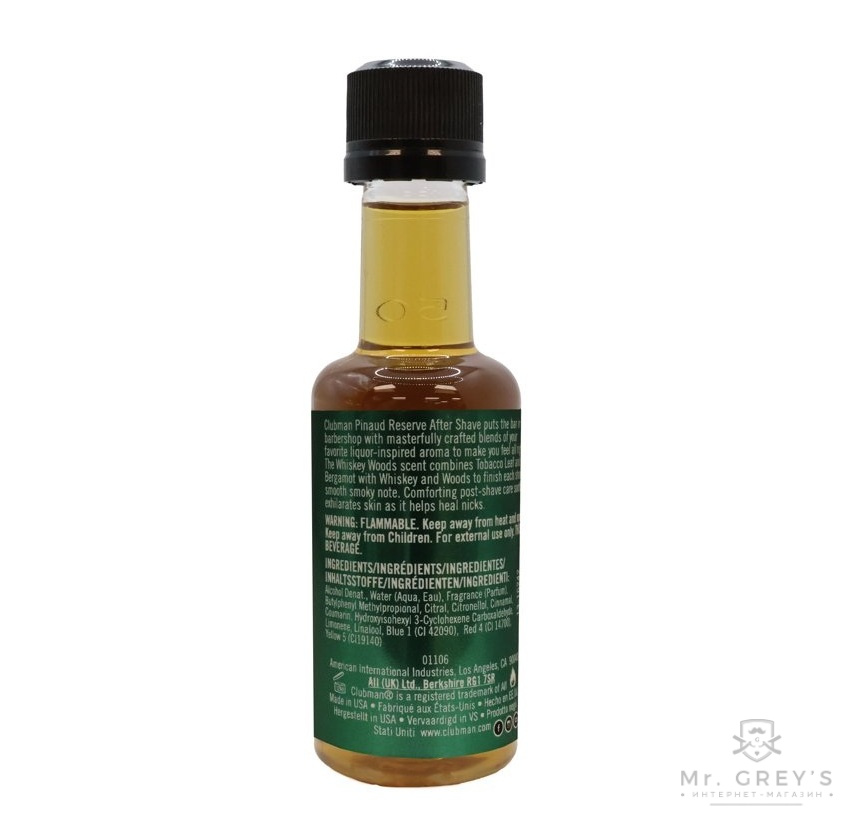 Лосьон после бритья Clubman Pinaud Reserve Whiskey Woods After Shave Lotion 50ml Лосьон после бритья Clubman Pinaud Reserve Whiskey Woods After Shave Lotion 50ml