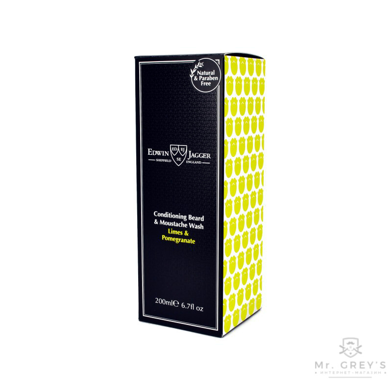 Шампунь - кондиционер для бороды Edwin Jagger Beard & Moustache Wash Limes & Pomegranate fragrance