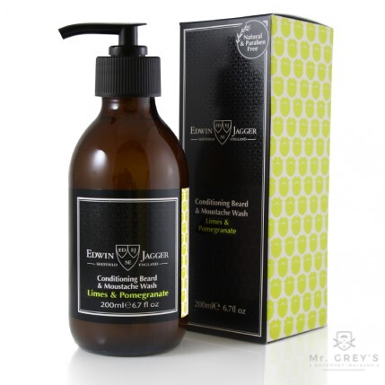 Шампунь - кондиционер для бороды Edwin Jagger Beard & Moustache Wash Limes & Pomegranate fragrance
