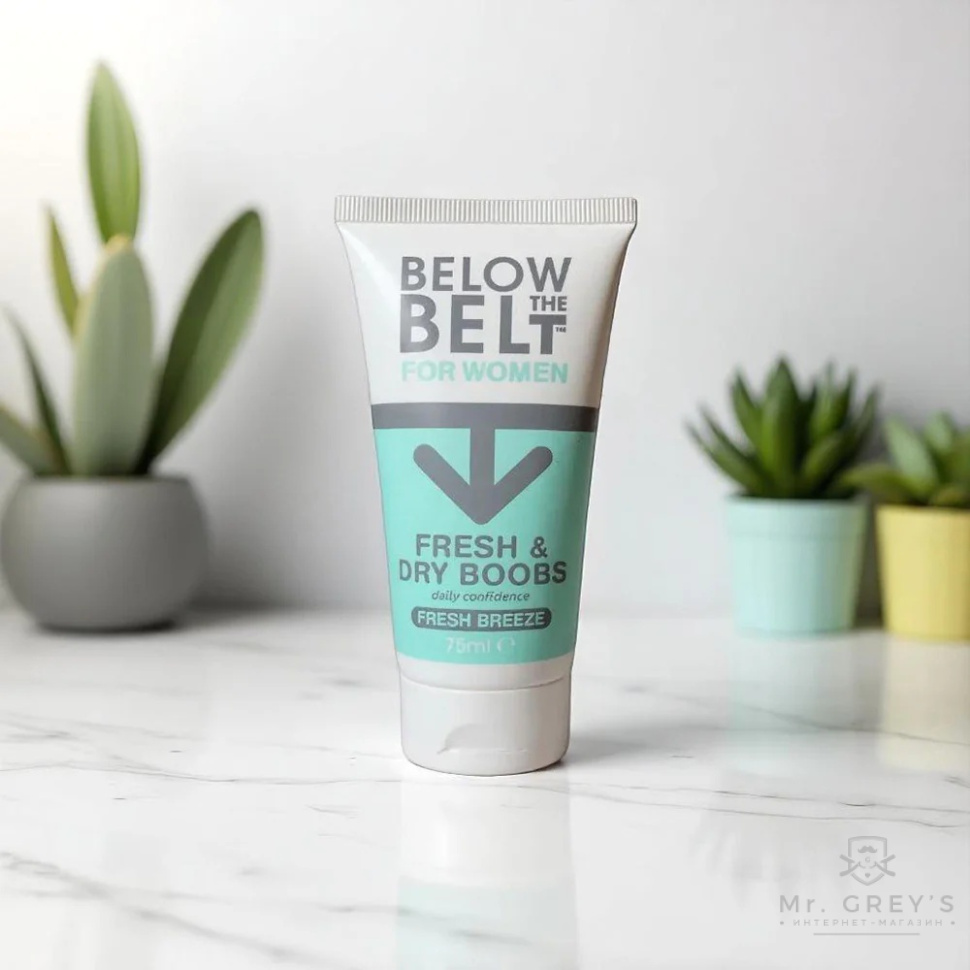 Крем від попрілостей для жінок Below The Belt Grooming Fresh and Dry Boobs for Women Fresh Breeze 75ml Крем від попрілостей для жінок Below The Belt Grooming Fresh and Dry Boobs for Women Fresh Breeze 75ml