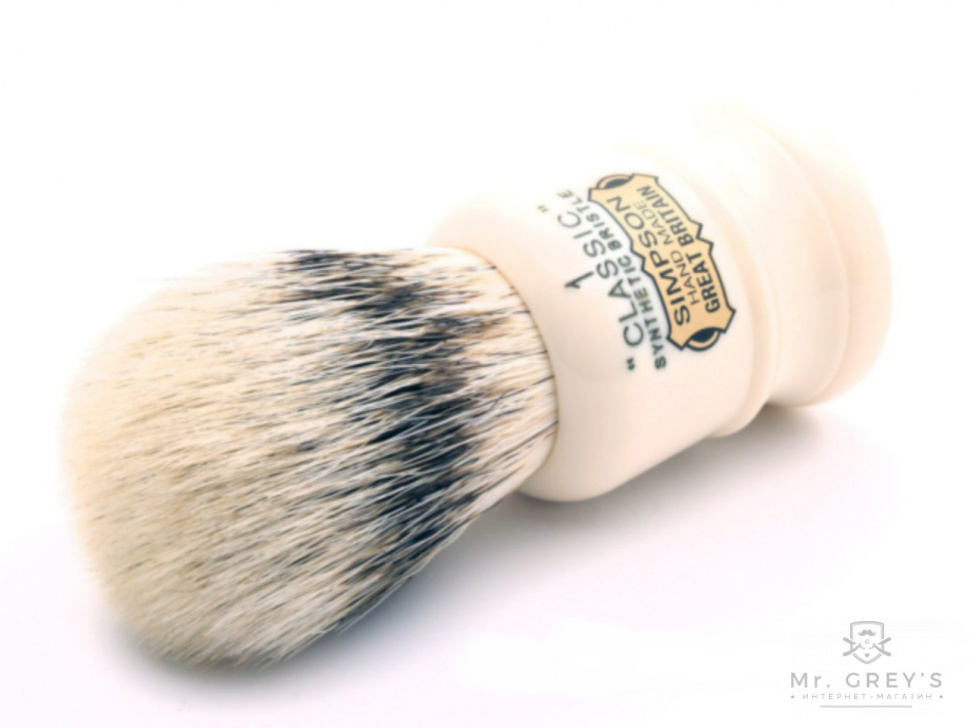 Помазок для бритья Simpson Classic 1 Synthetic Bristle faux Ivory 