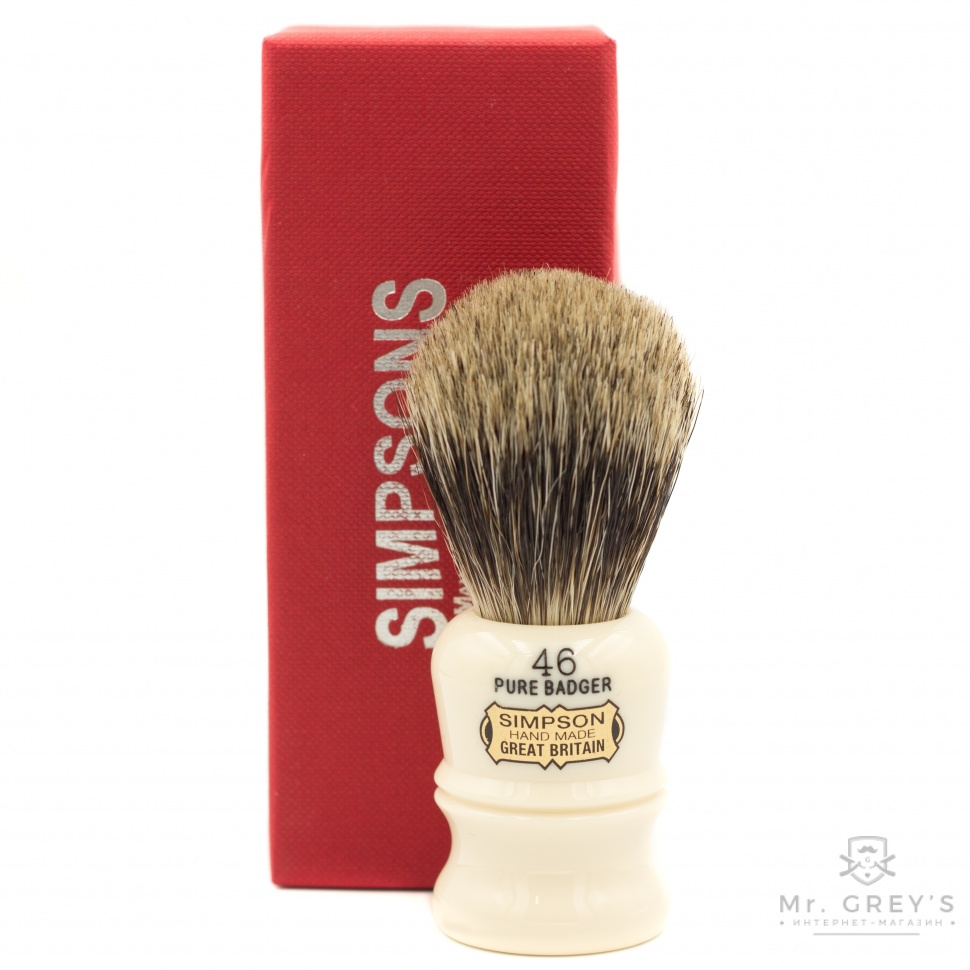 Помазок для гоління Simpson Berkeley 46 Pure Badger