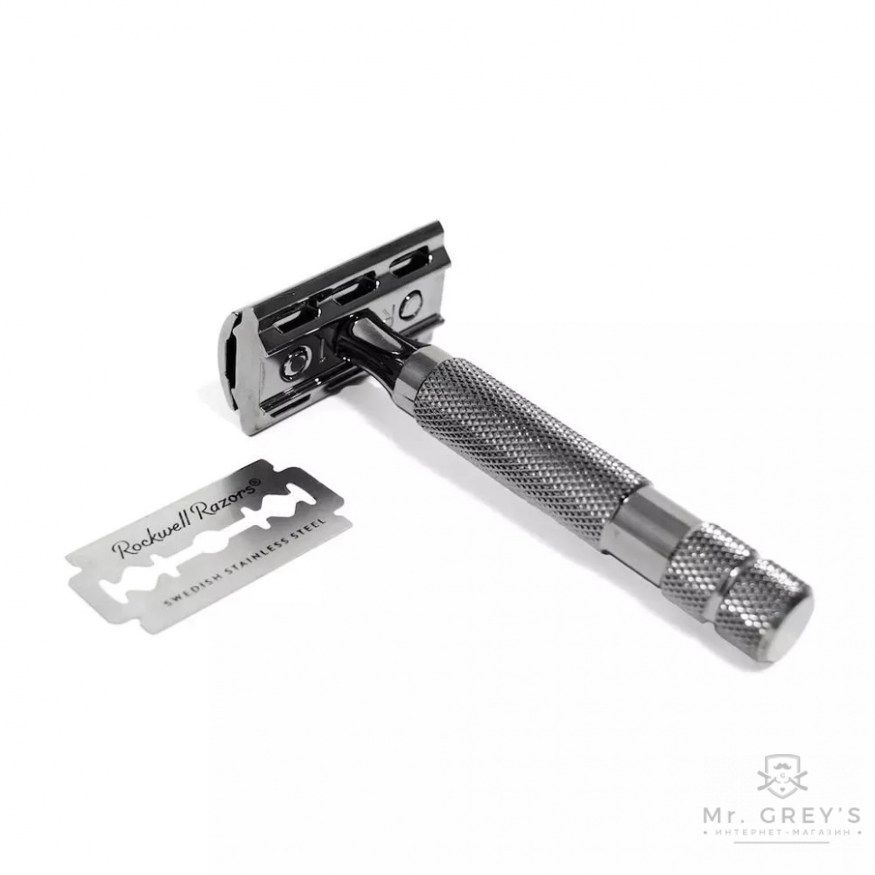 Станок для бритья Т-образный Rockwell 6C Double Edge Safety Razor Gunmetal Chrome Станок для бритья Т-образный Rockwell 6C Double Edge Safety Razor Gunmetal Chrome