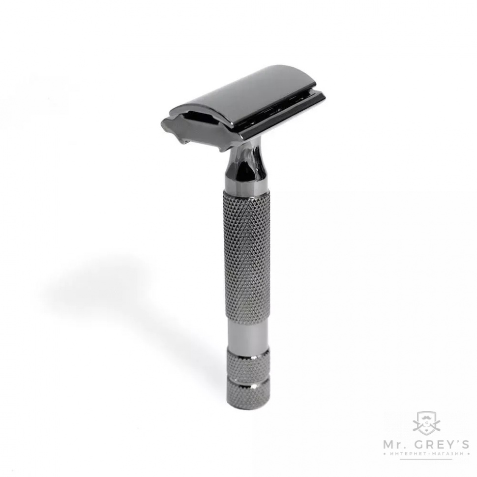 Станок для бритья Т-образный Rockwell 2C Double Edge Safety Razor Gunmetal Chrome Станок для бритья Т-образный Rockwell 2C Double Edge Safety Razor Gunmetal Chrome