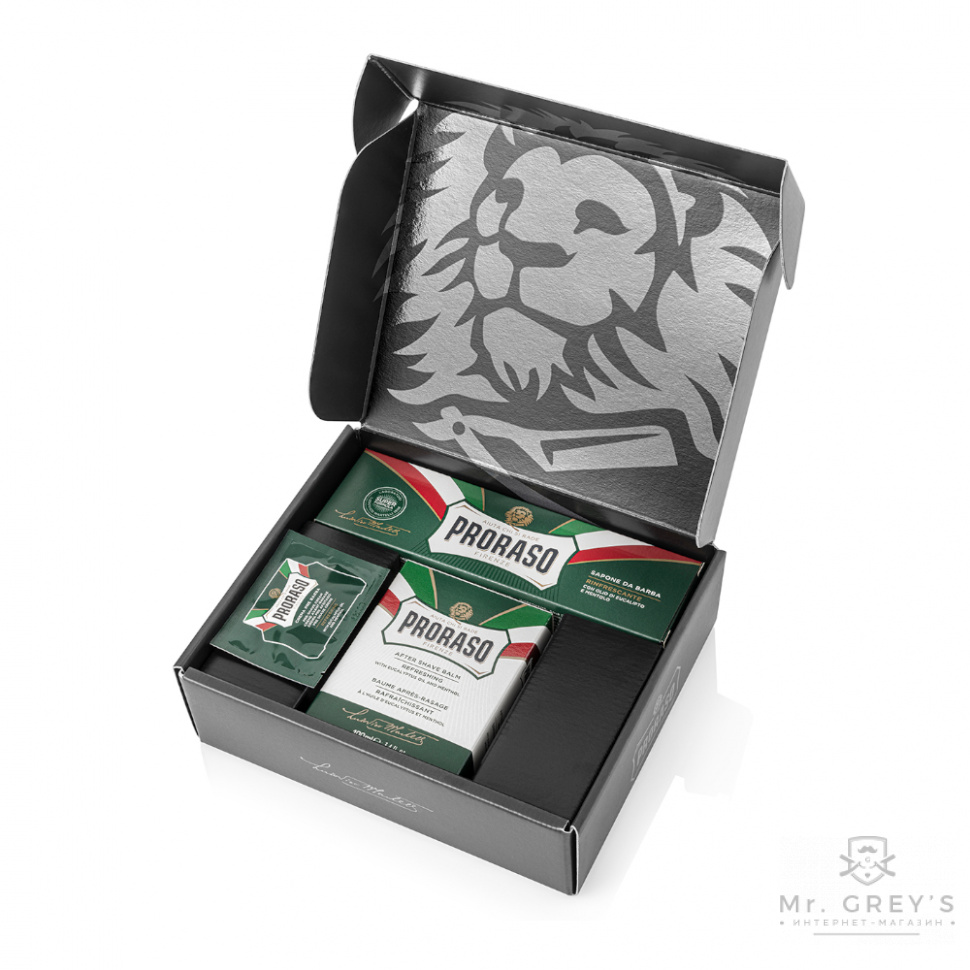 Подарочный набор Proraso Classic Shaving Duo Green Line Cream and Balm