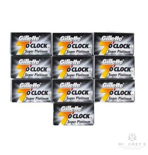 Лезвия для безопасной бритвы Gillette 7 O’Clock Super Platinum