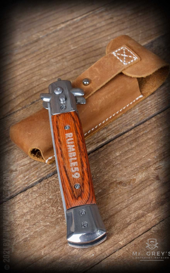 Расчёска Rumble59 Switchblade Comb with Leather Case