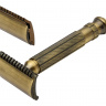 Станок для бритья Т-образный Pearl L-55 Antique Brass Closed Сomb & Open Comb