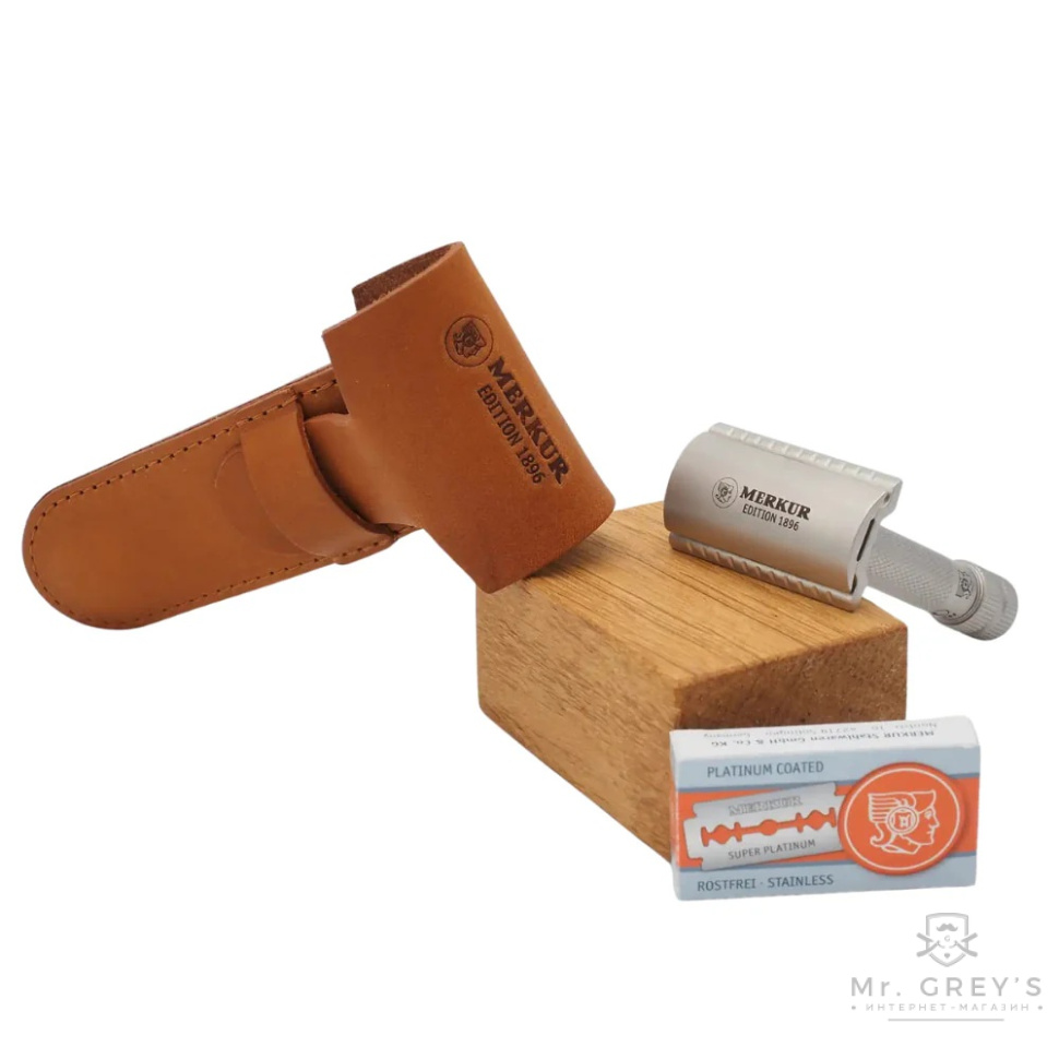 Набор для бритья MERKUR Safety Razor 34 INOX Special Edition 1896 Набор для бритья MERKUR Safety Razor 34 INOX Special Edition 1896